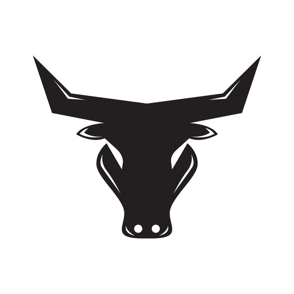 forma moderna testa nera mucca logo design grafico vettoriale simbolo icona illustrazione del segno idea creativa