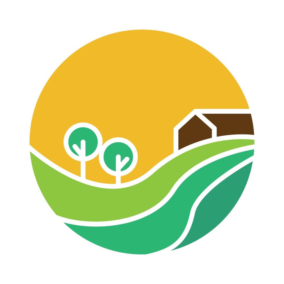 cerchio colorato agricoltura logo simbolo icona illustrazione grafica vettoriale