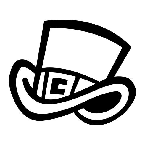 Icona di vettore del cappello superiore