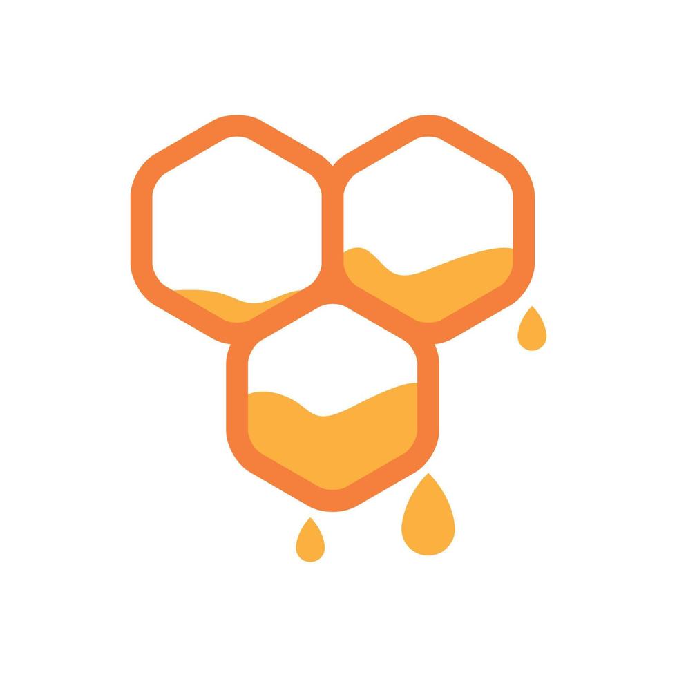 disegno dell'illustrazione dell'icona del vettore del logo astratto del favo esagonale del miele