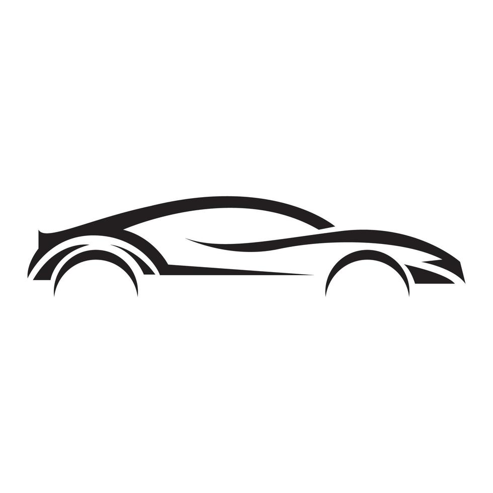 design moderno dell'illustrazione dell'icona del vettore del logo dell'automobile automobilistica di forma moderna
