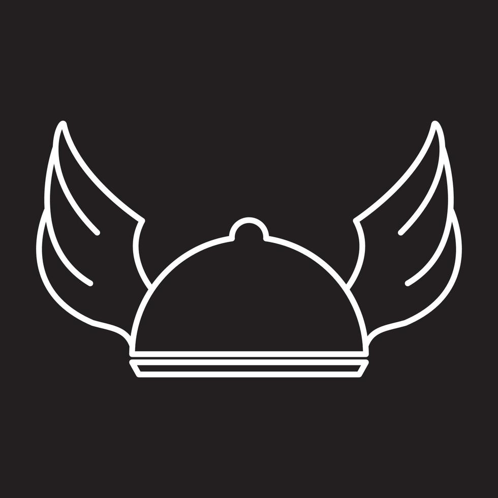 coperchio alimentare con ali logo design icona vettore simbolo illustrazione