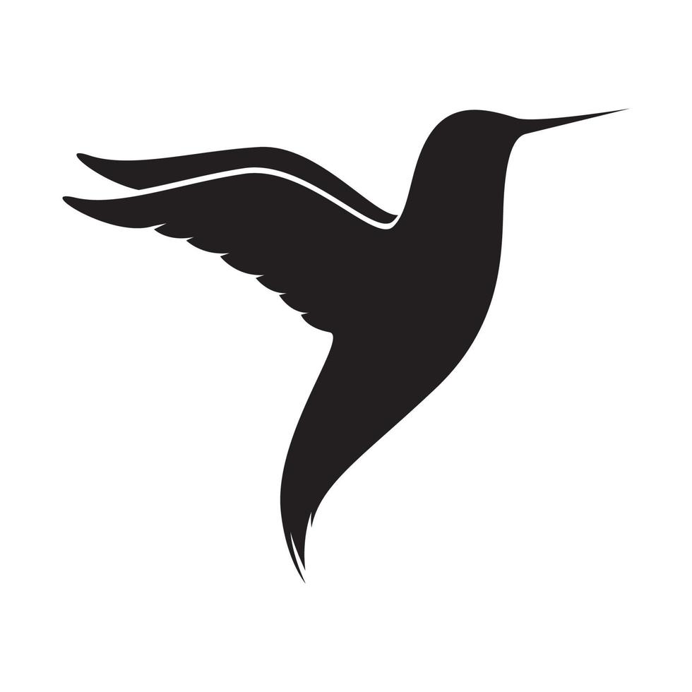 forma moderna silhouette colibrì logo simbolo icona vettore illustrazione grafica design