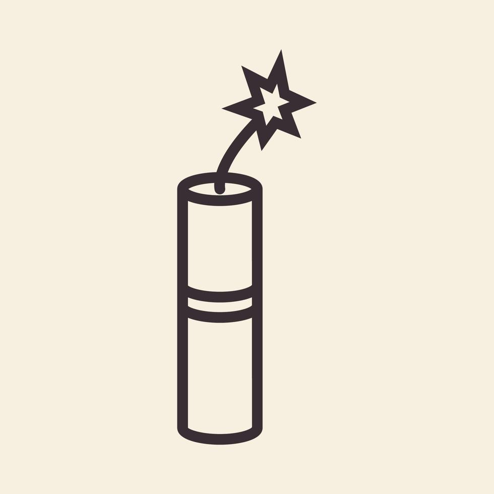 linea petardo hipster logo design grafico vettoriale simbolo icona segno illustrazione idea creativa