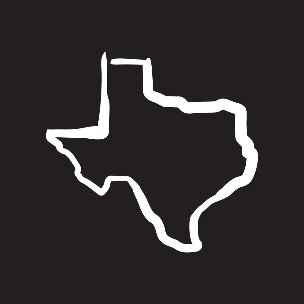 linea pennello mappa texas logo simbolo icona grafica vettoriale illustrazione idea creativa