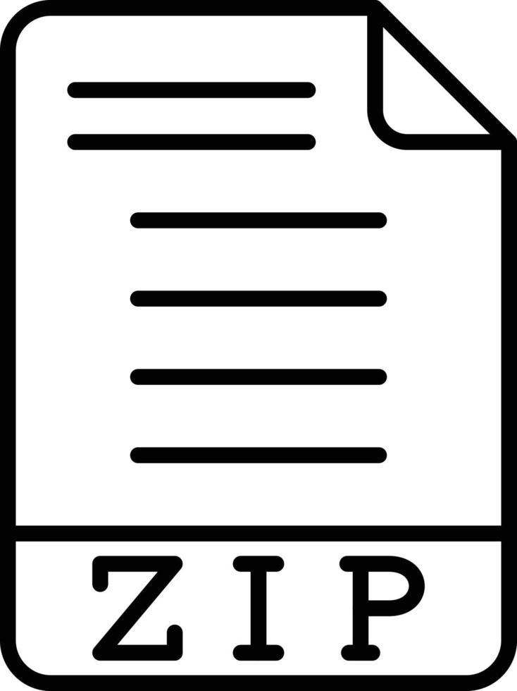 zip stile icona vettore