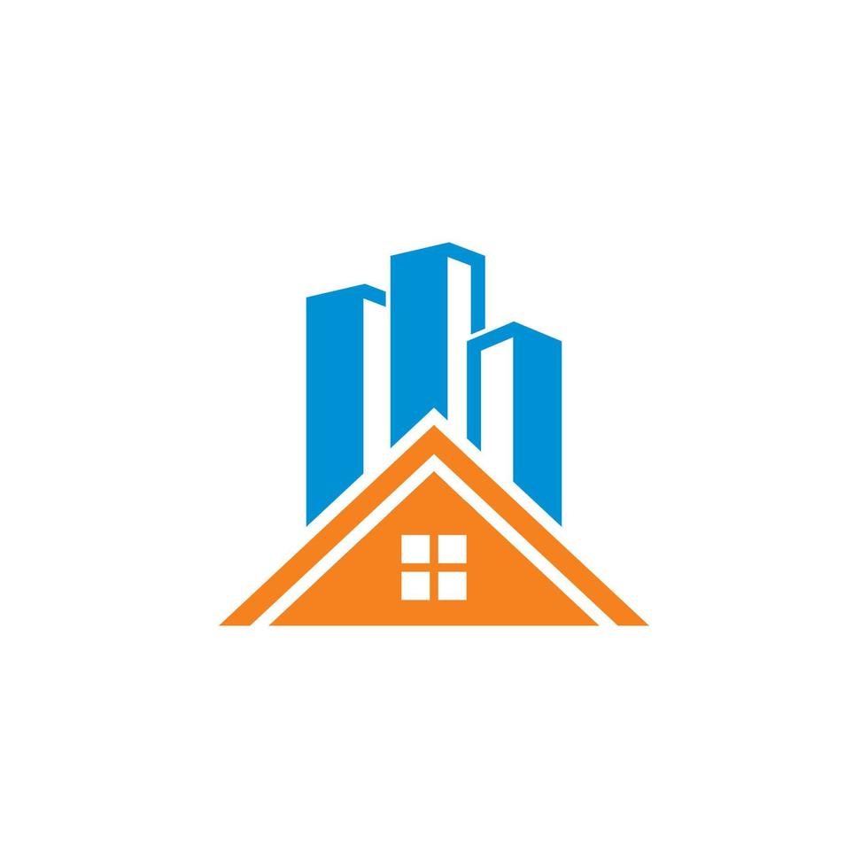 logo immobiliare, logo dell'edificio vettore