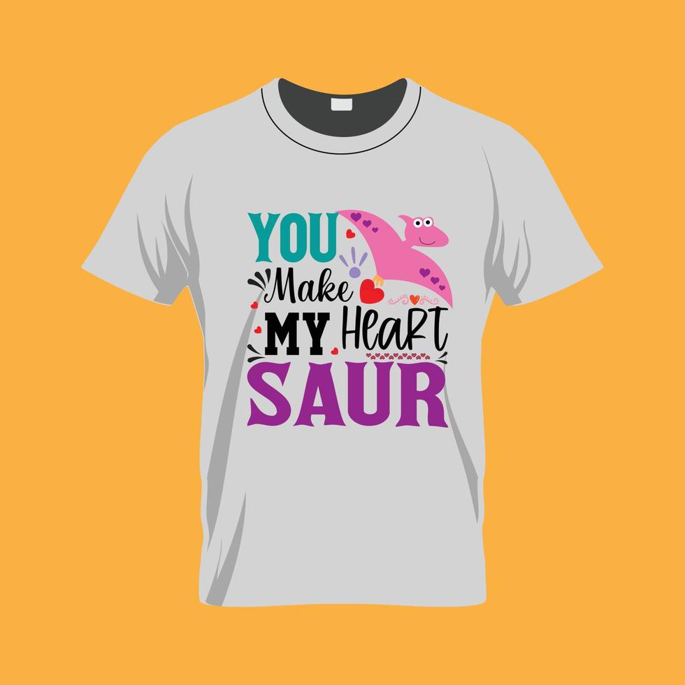 tu realizzi il mio design per la t-shirt di San Valentino vettore