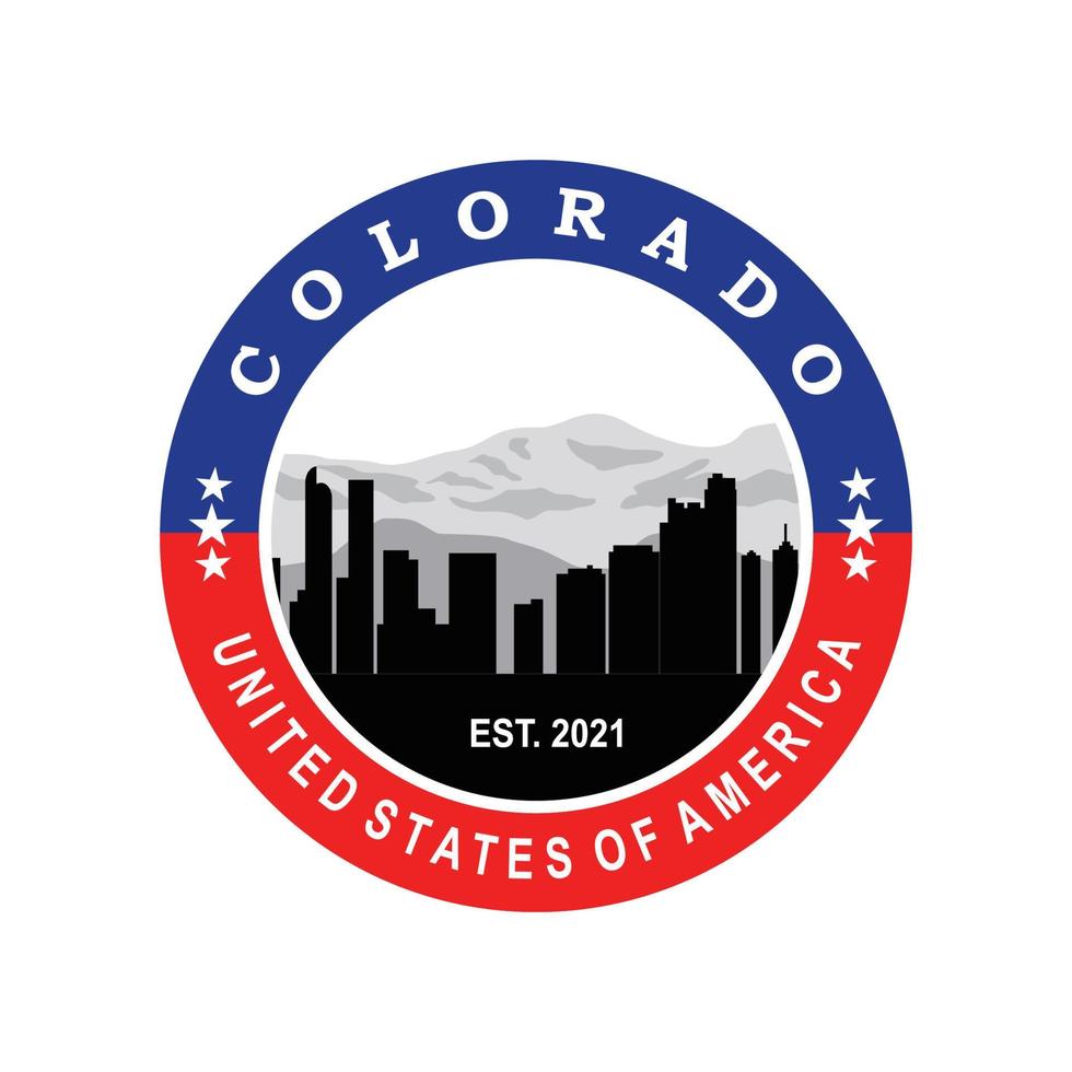 vettore dell'orizzonte del colorado, logo del grattacielo del colorado