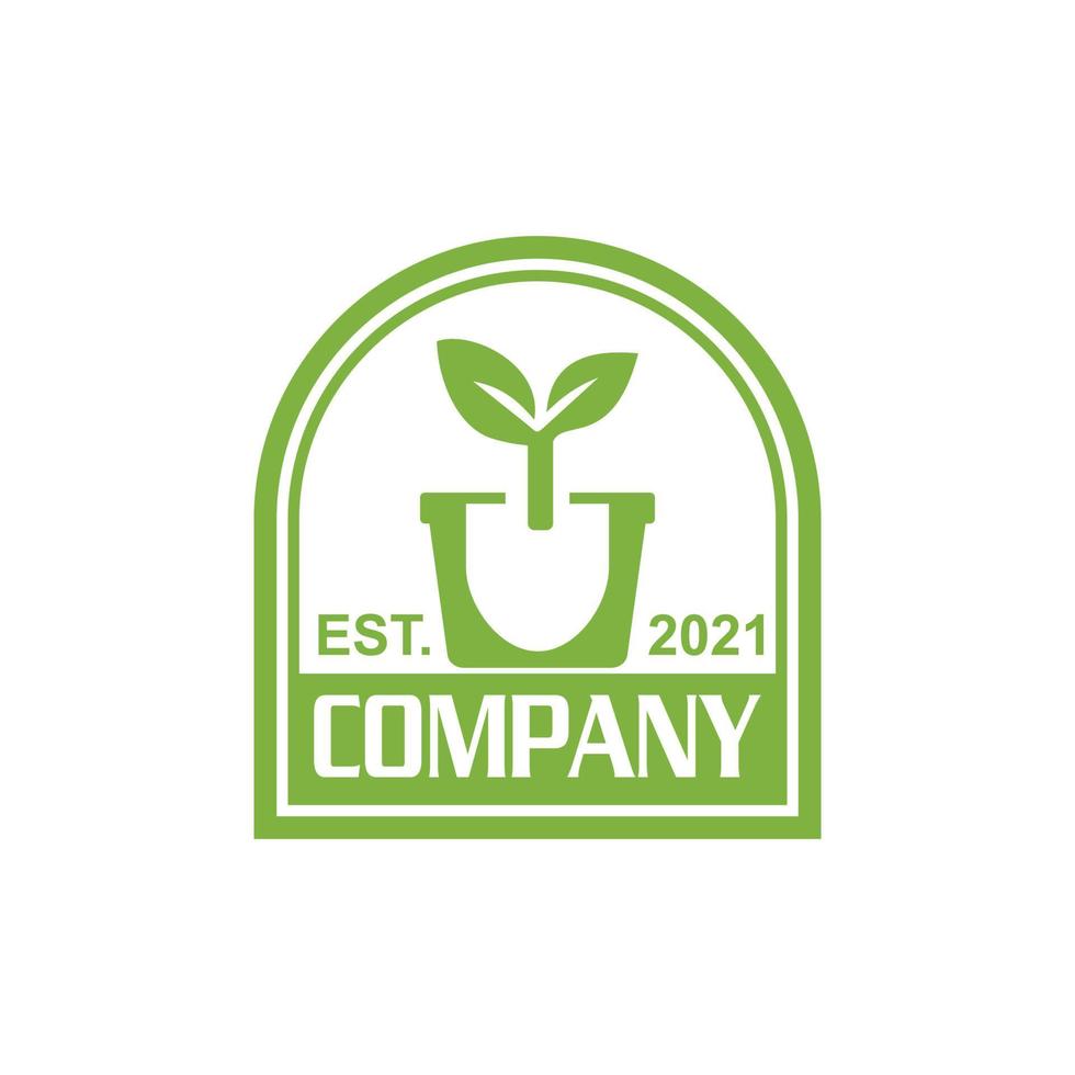 logo giardino, vettore logo ambiente