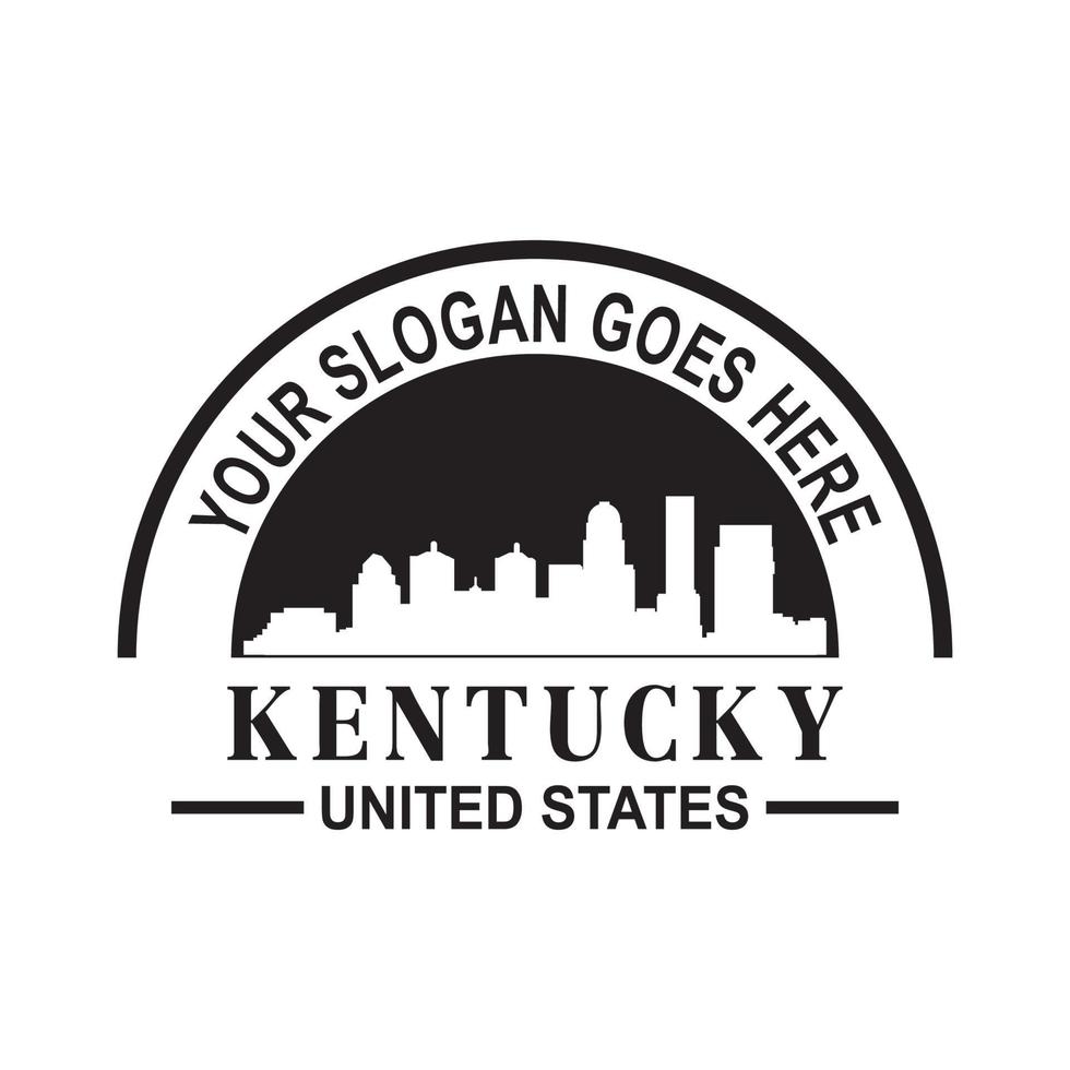 logo di vettore della siluetta dell'orizzonte del kentucky