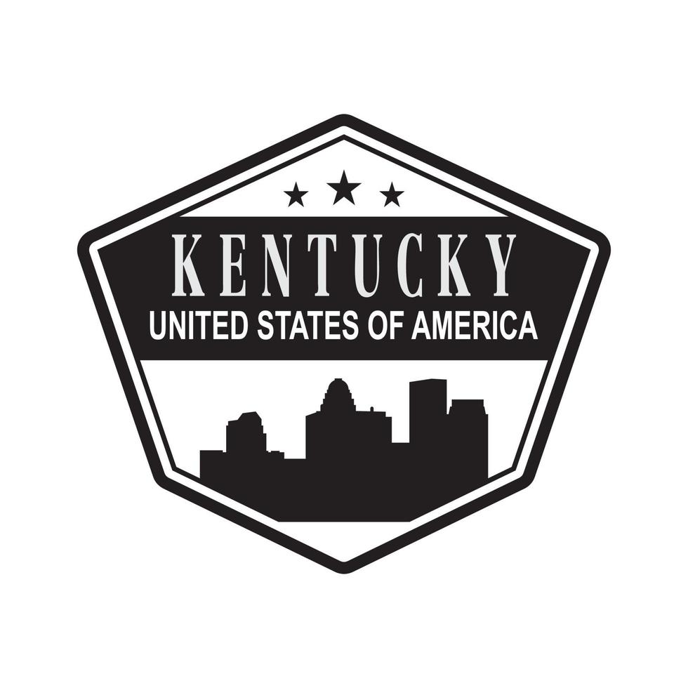 logo di vettore della siluetta dell'orizzonte del kentucky