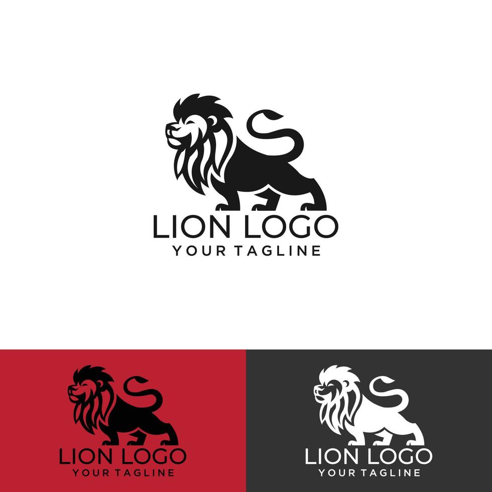 logo di lusso del leone vettore
