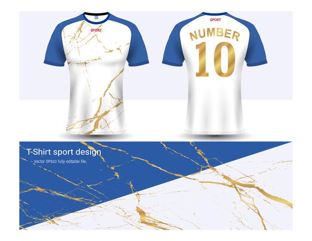 Modello di mockup di sport di jersey da calcio e t-shirt, grafica per le divise del calcio o delle divise activewear. vettore