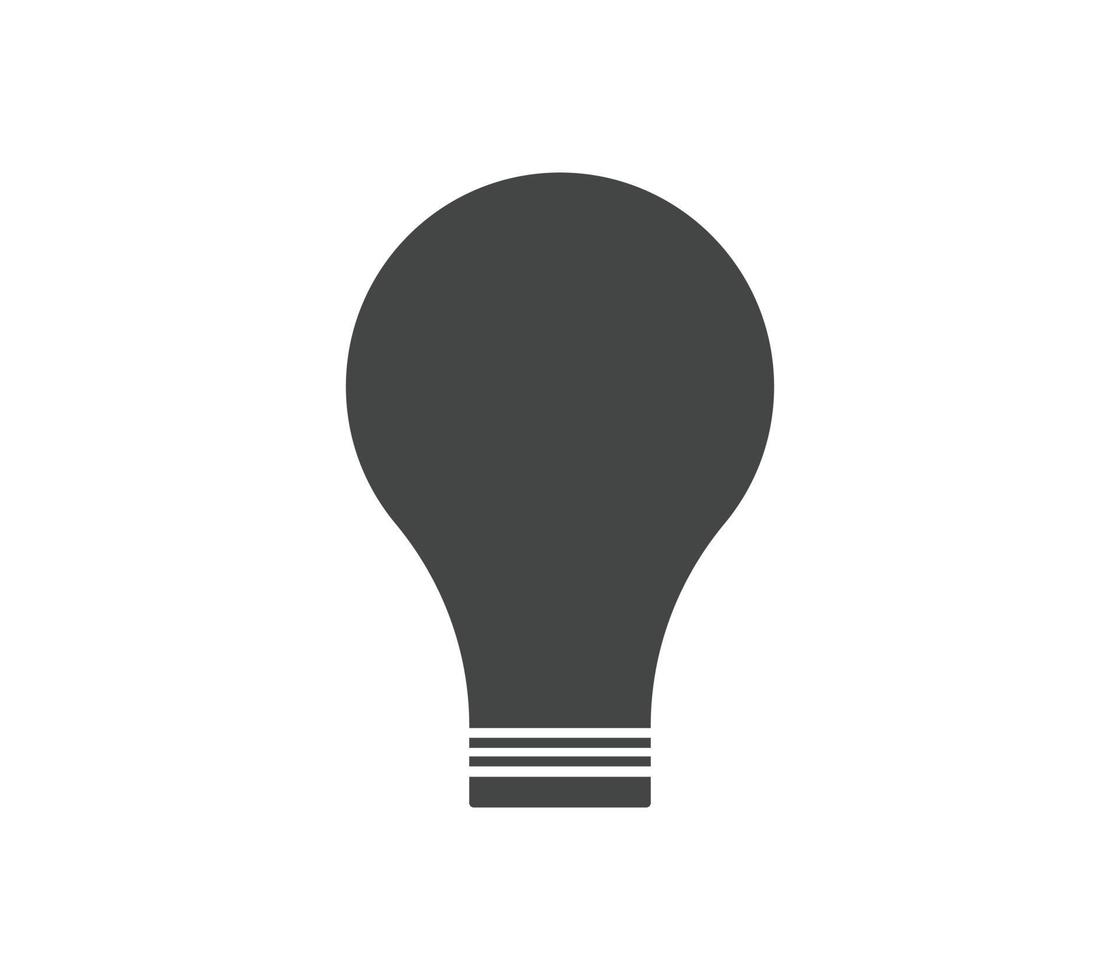 icona della lampadina segno illustrazione vettoriale colore nero