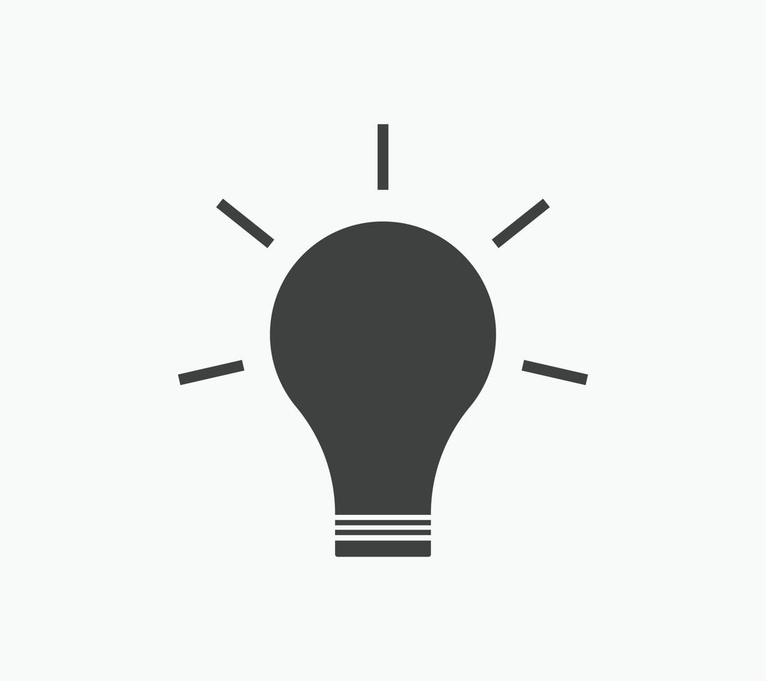 lampadina icona vettore idea segno soluzione, concetto di pensiero modello colorato
