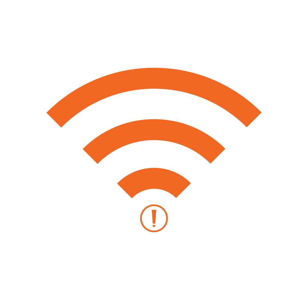 nessun vettore di icone wireless wifi. nessuna icona di connessione wi-fi. nessuna connessione wireless