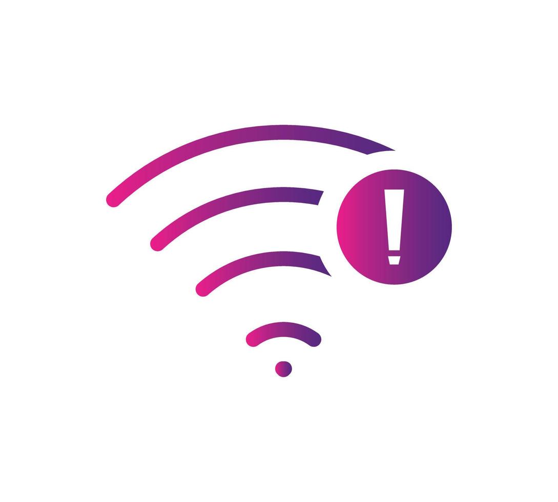 nessun colore del gradiente vettoriale dell'icona wireless wifi