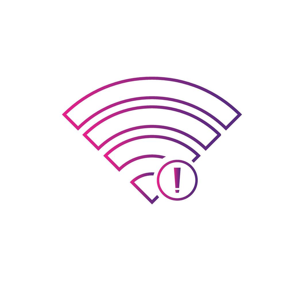 nessuna connessione wireless, nessun segno di icona wifi vettore