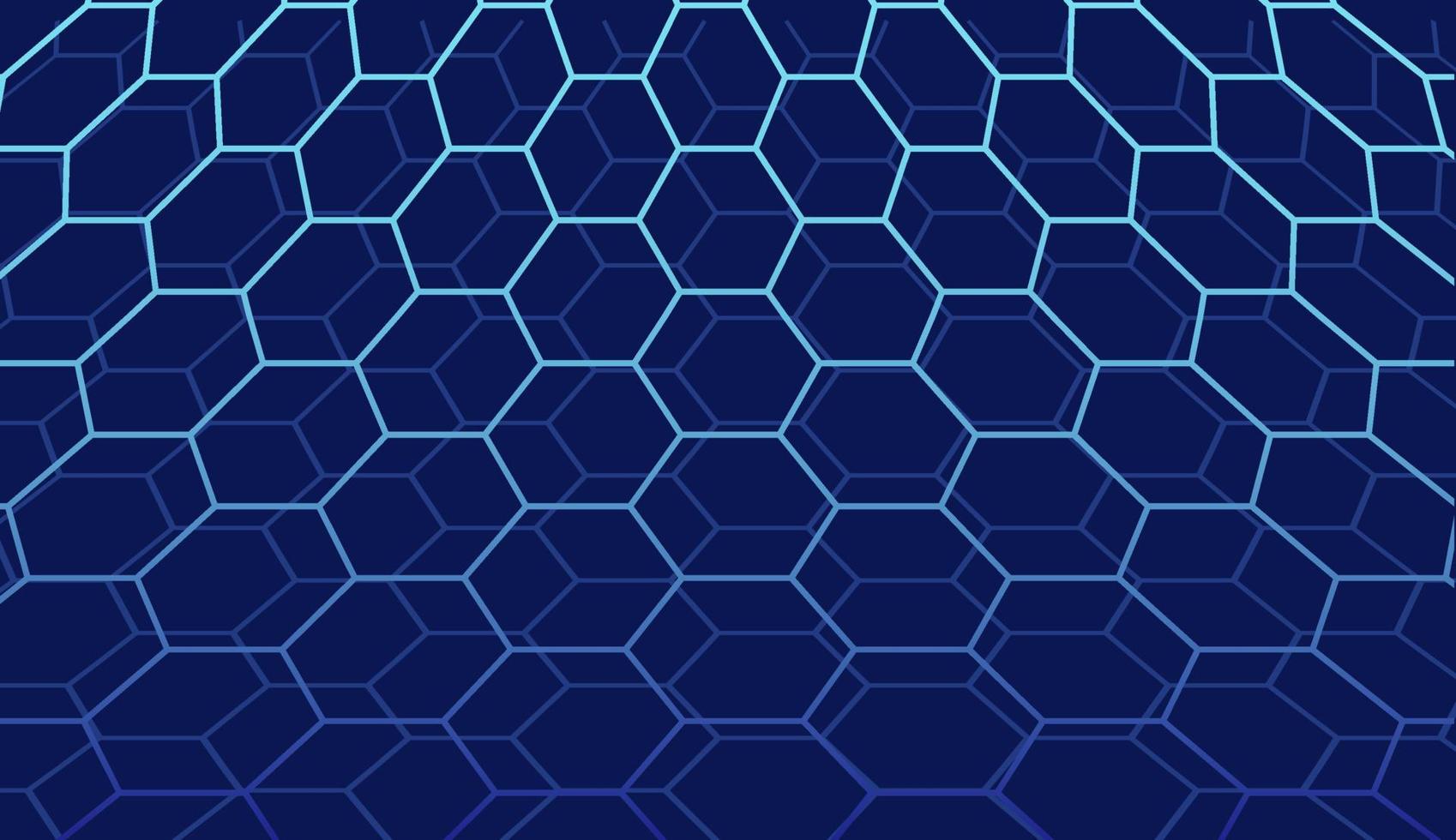 tecnologia astratta sfondo blu scuro da nido d'ape, motivo a griglia. schema di progettazione scienza tecnologia. illustrazione vettoriale