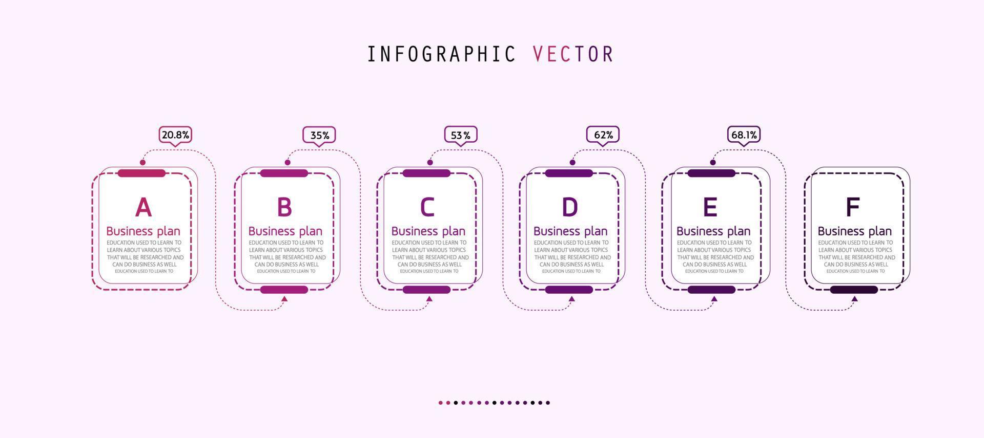 idea di business di presentazione modello infografica timeline con icone, opzioni o passaggi. le infografiche per idee di business possono essere utilizzate per dati grafici, diagrammi di flusso, siti Web, banner. vettore