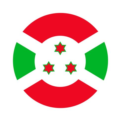 Bandiera tonda del Burundi. vettore