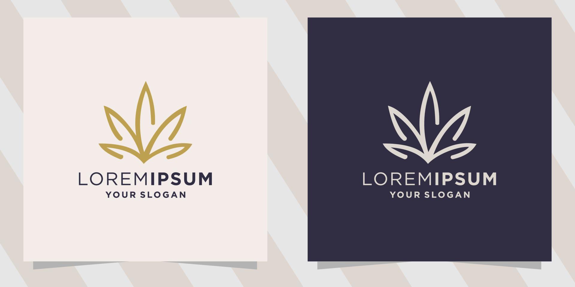 modello di progettazione del logo di cannabis vettore