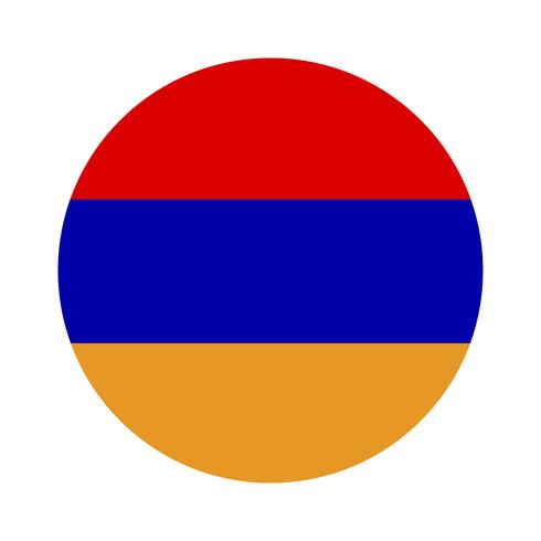 Bandiera tonda dell&#39;Armenia. vettore
