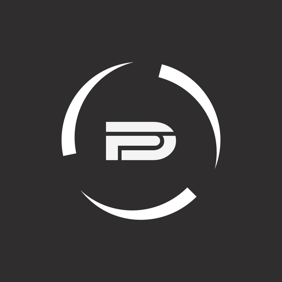 fd iniziali lettera logo creativo icona vettore colore nero download gratuito