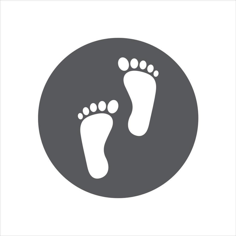 icona dei piedi di impronta vettore