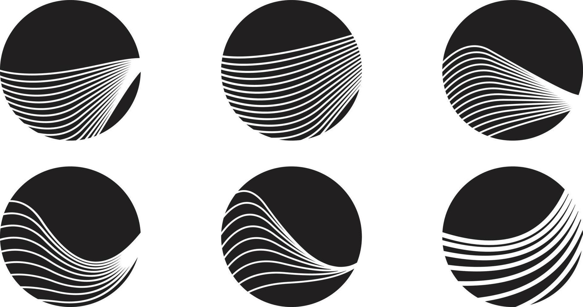 geometria del minimalismo della linea del cerchio. disegno dell'icona a forma di cerchio. logo della linea, logo del cerchio creativo shape.eps vettore