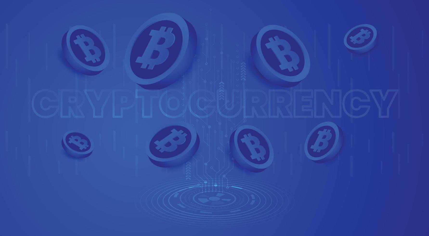 bitcoin btc tecnologia criptovaluta illustrazione vettoriale sfondo