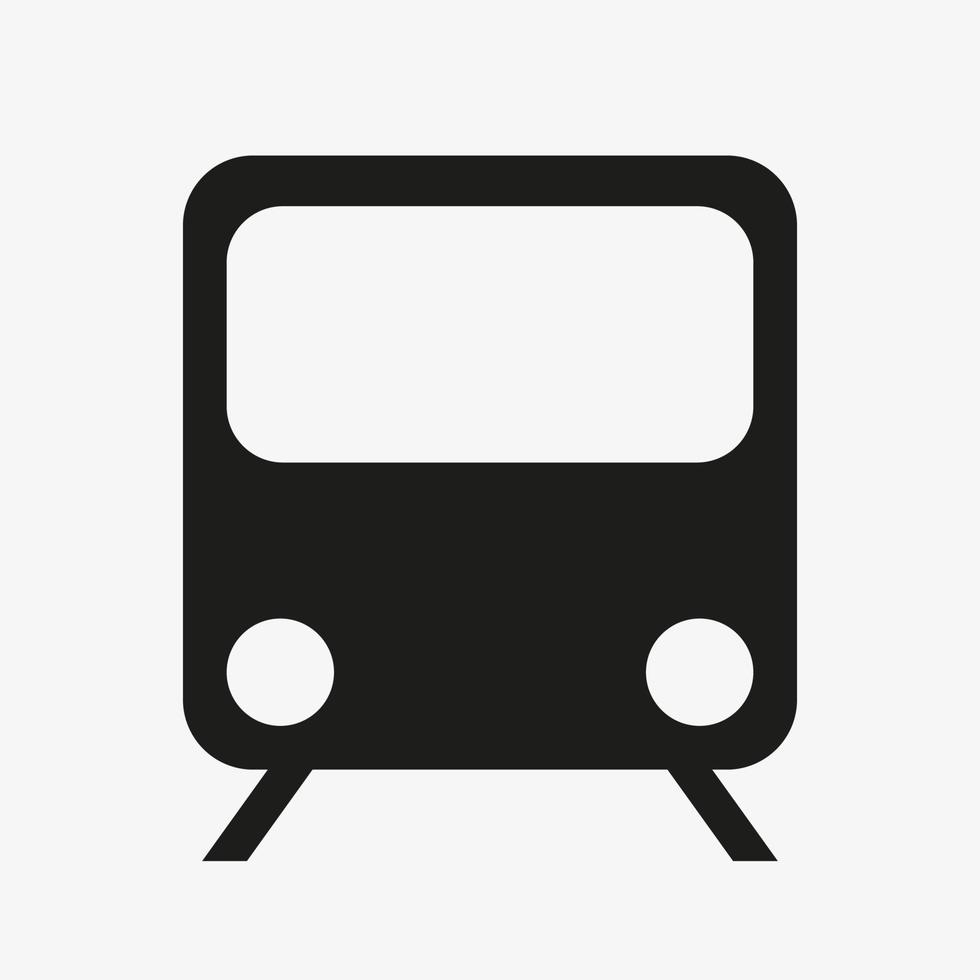 icona del treno semplice isolato su priorità bassa bianca. illustrazione del treno vettoriale. vettore