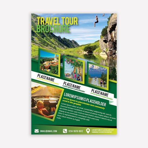 Brochure di viaggio vettore