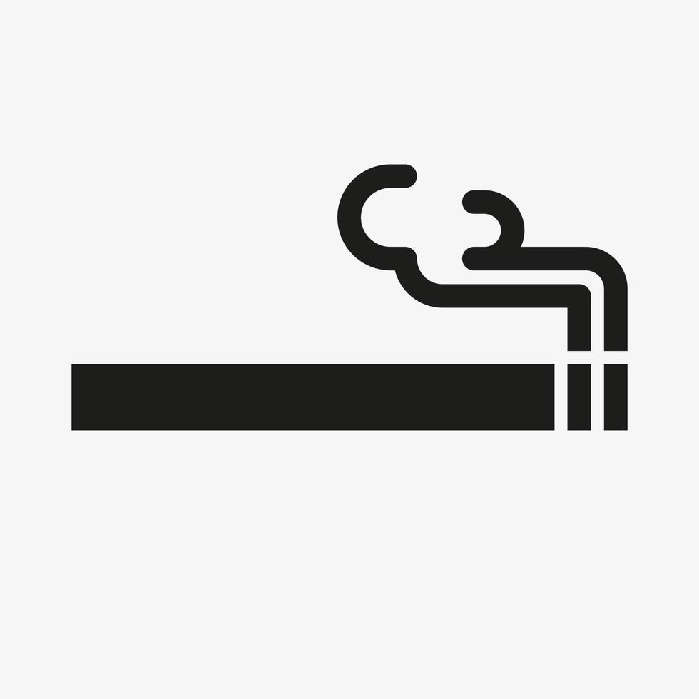 icona del vettore di sigaretta. simbolo del fumo.