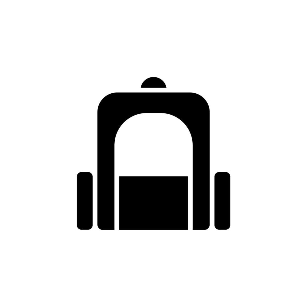 zaino, scuola, zaino, zaino solido icona illustrazione vettoriale modello logo. adatto a molti scopi.