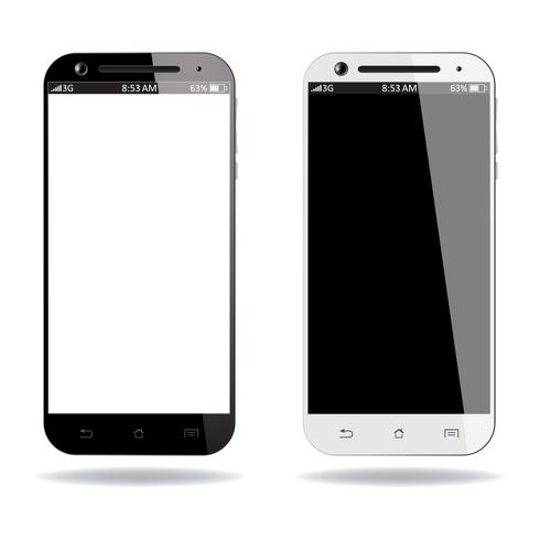 Smartphone in bianco e nero vettore