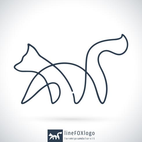 Logo Line Fox vettore