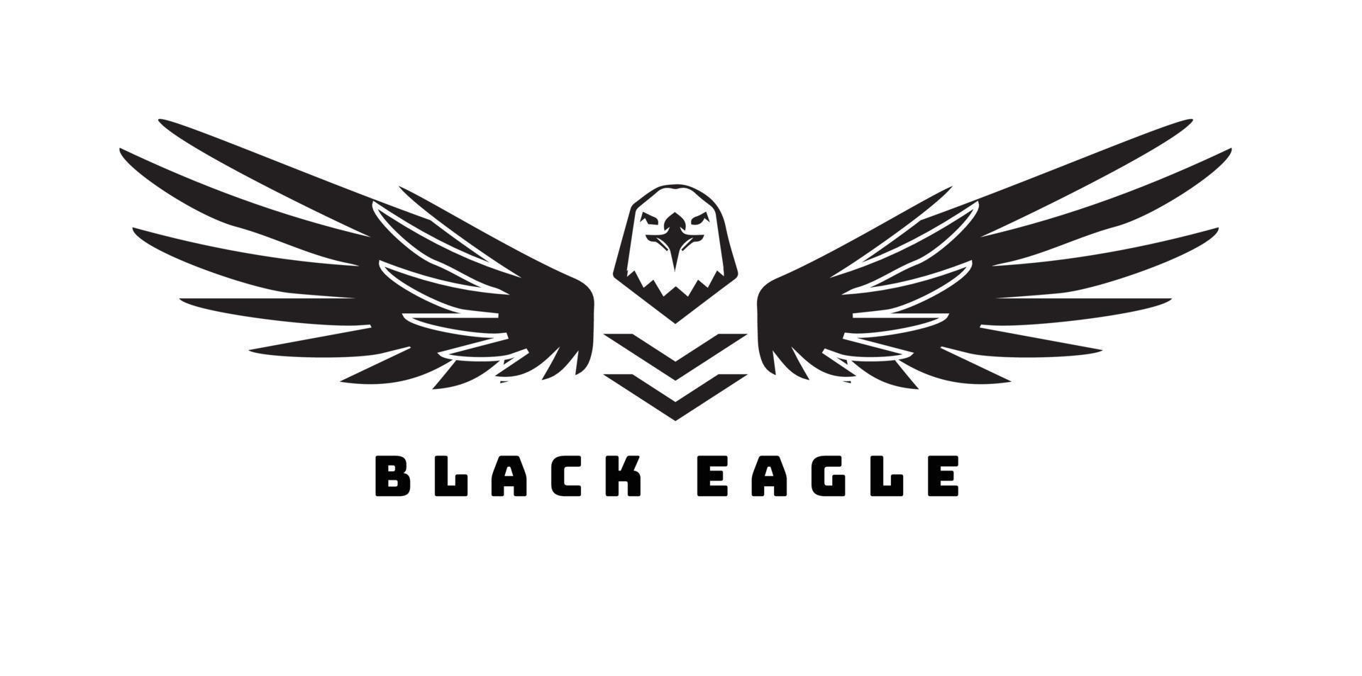 emblema o logo della comunità dell'uccello del falco dell'aquila retrò vintage vettore