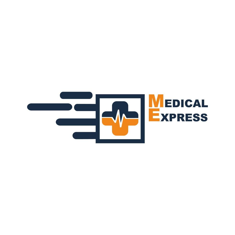 modello di progettazione dell'illustrazione dell'icona di vettore medico express