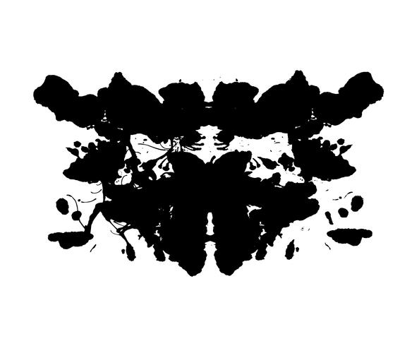 Test inkblot di Rorschach vettore