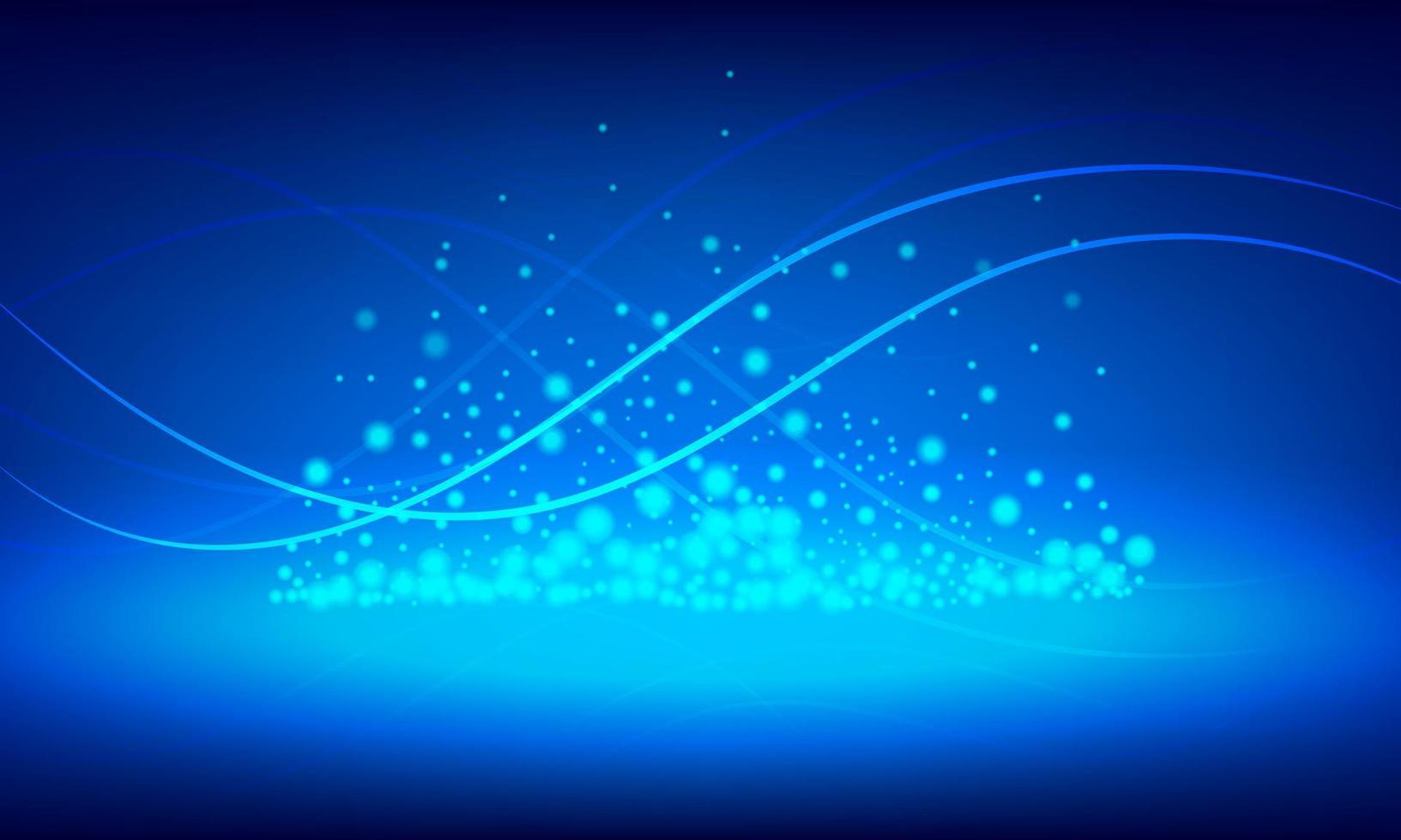 illustrazione disegno vettoriale concetto di tecnologia digitale. modello di linee ondulate incandescente con sfondo blu.