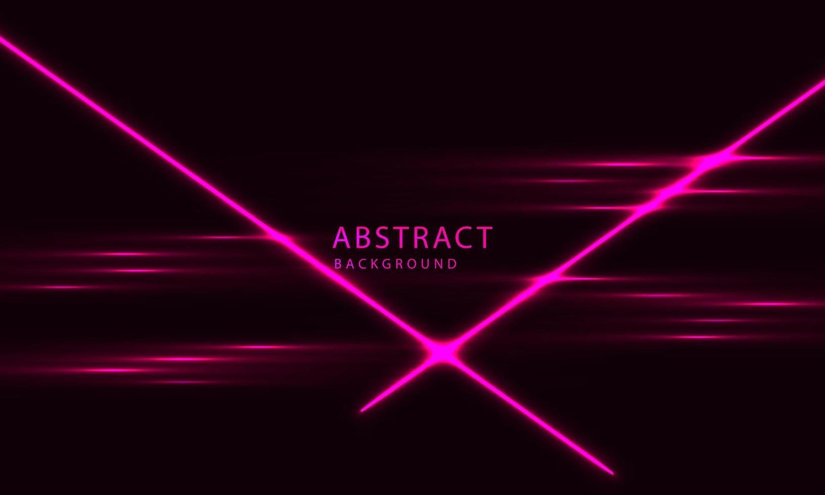 forme futuristiche di luce al neon rosa astratta di fantascienza su sfondo nero. design esclusivo della carta da parati per poster, brochure, presentazioni, siti Web, ecc. vettore