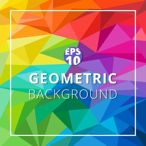 Fondo variopinto del poligono basso geometrico astratto. Trama modello triangolo. vettore