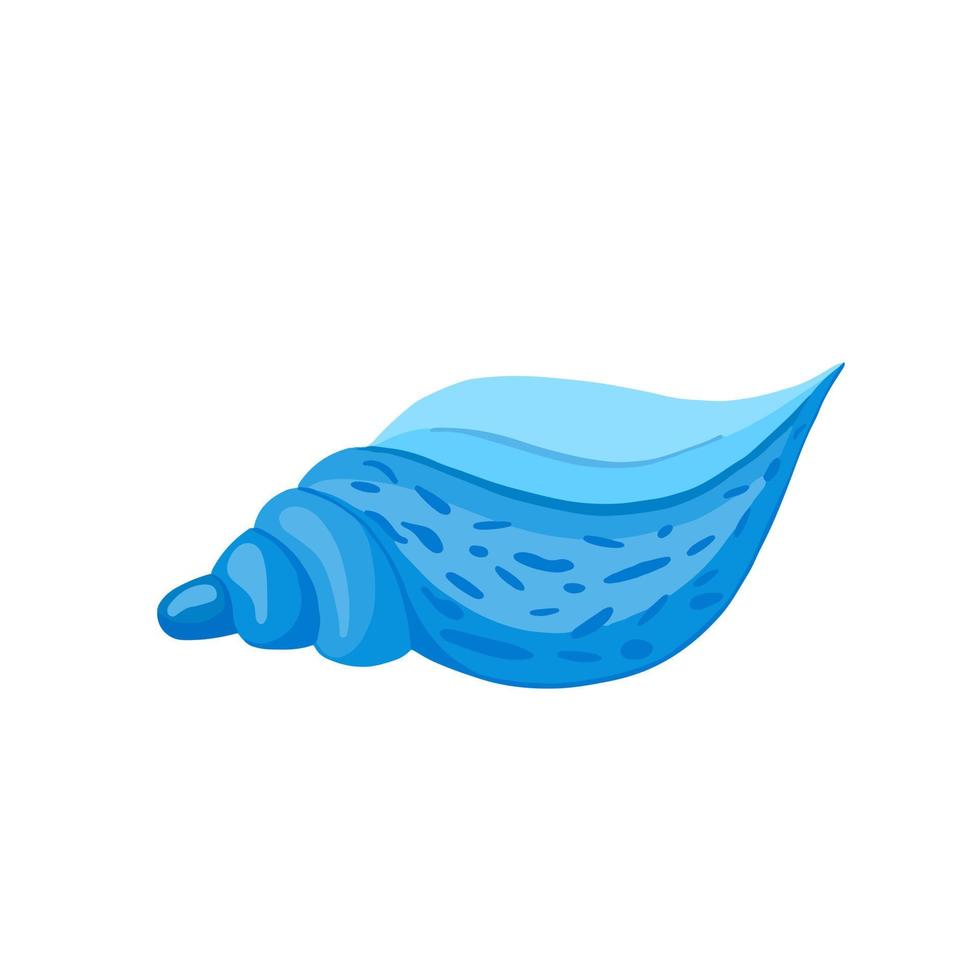 icona di conchiglia in stile piatto. disegno animale dell'oceano tropicale isolato su priorità bassa bianca. vettore