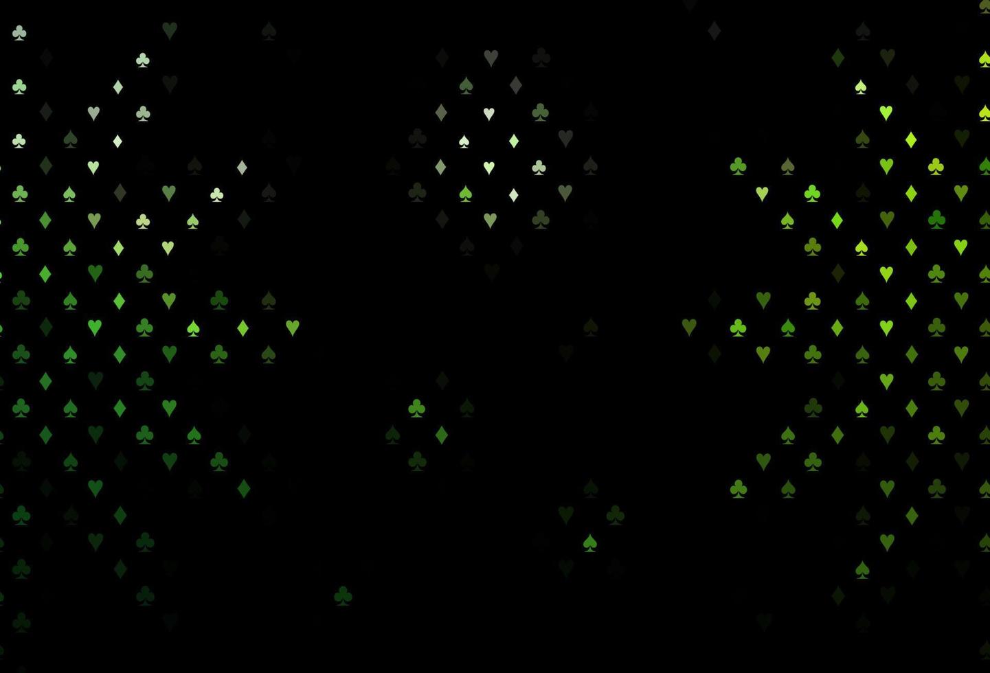 modello vettoriale verde scuro con il simbolo delle carte.