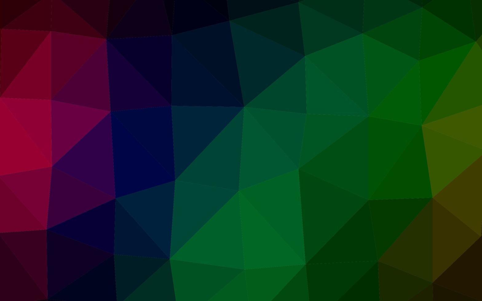 multicolore scuro, layout di poli basso vettoriale arcobaleno.