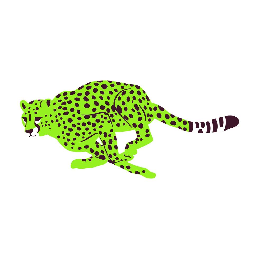 grafico del ritratto del gatto del ghepardo selvatico maculato vettore