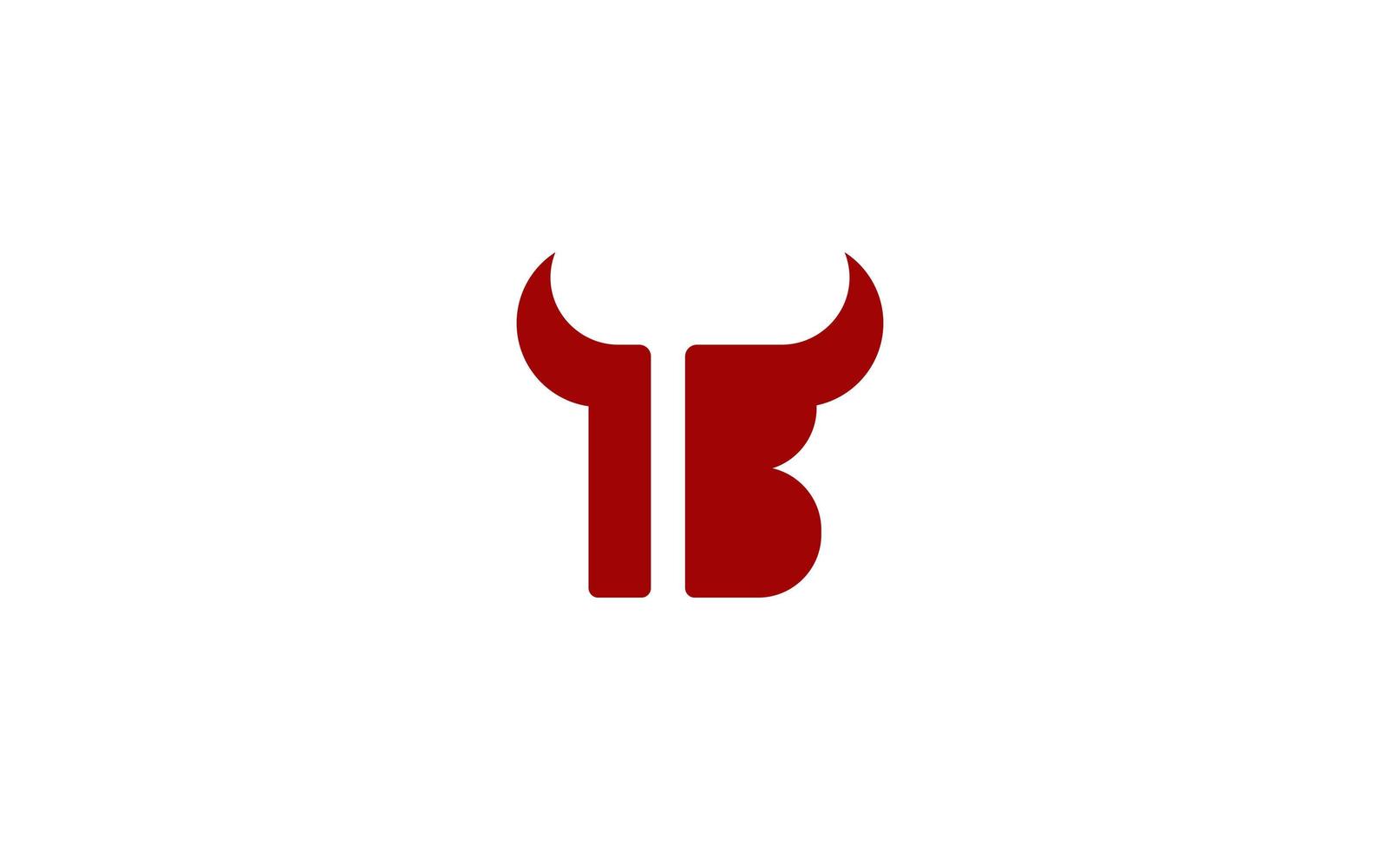 illustrazione vettoriale del design del logo del toro della lettera b