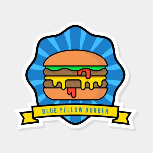 Badge Fastfood vettore